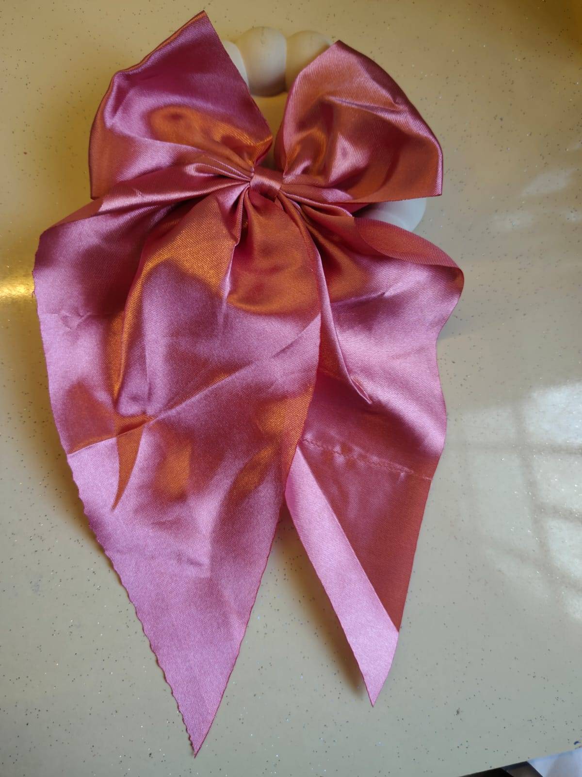 PINK Satin Hair Bow ABDHA113